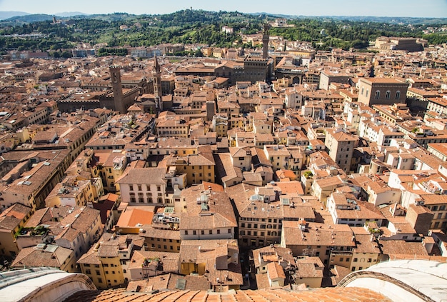 Florencia, Italia: vista panorámica desde la parte superior de la iglesia del Duomo