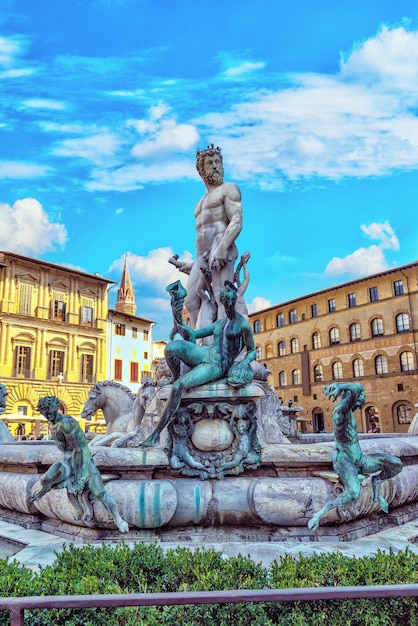 Florenz, Italien, Neptunbrunnen