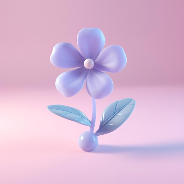 Flores 3D renderização vibrante primavera conceito de natureza fundo