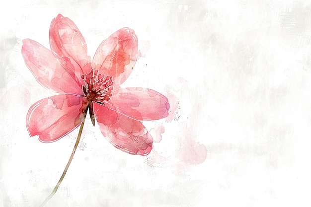 Flores de acuarela con arte detallado