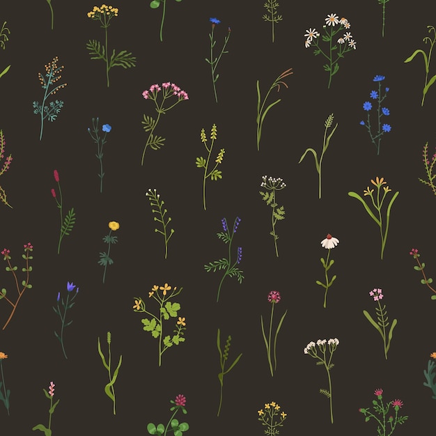 flores acuarela patrones sin fisuras de fondo