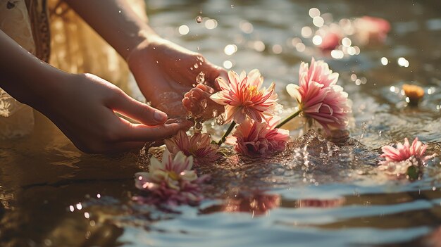 Flores de agua sagrada