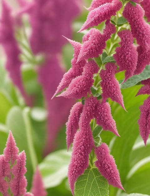 Flores de amaranto de resistencia Flores de la planta de amaranto Amaranthus paniculatus