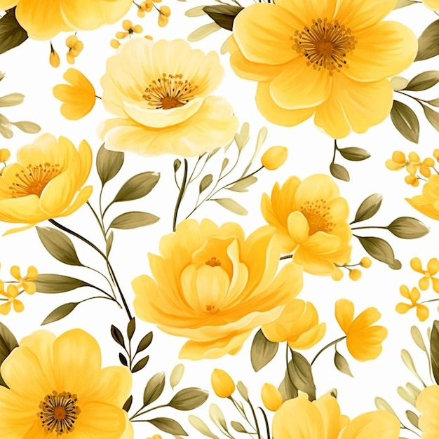 Flores amarelas em um fundo branco.