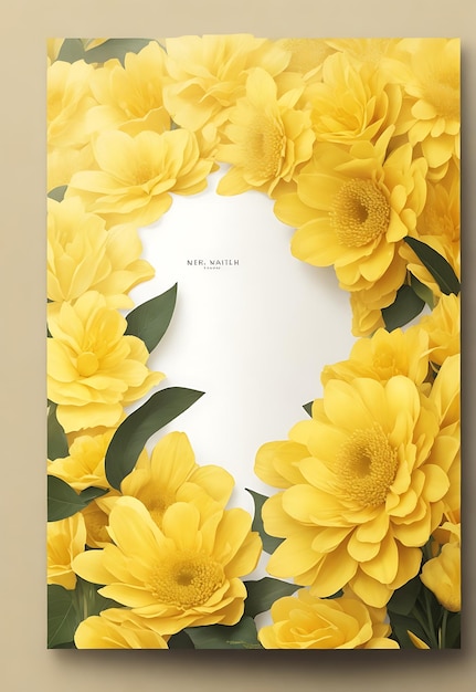 Flores amarillas del artista