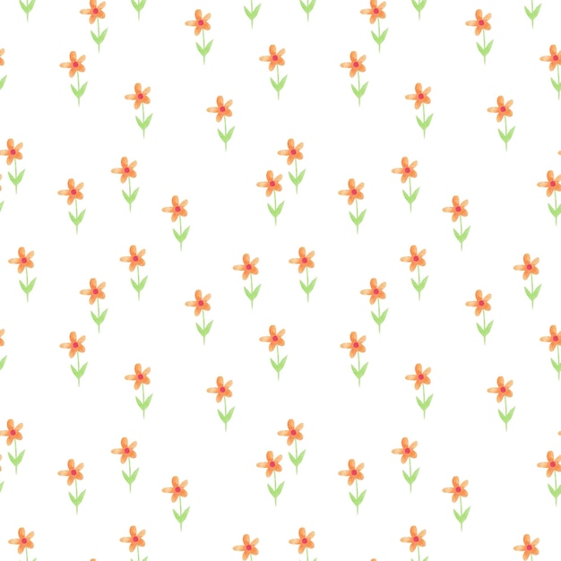 Flores amarillas lindas patrón de acuarela diseño infantil para textiles papel etc.