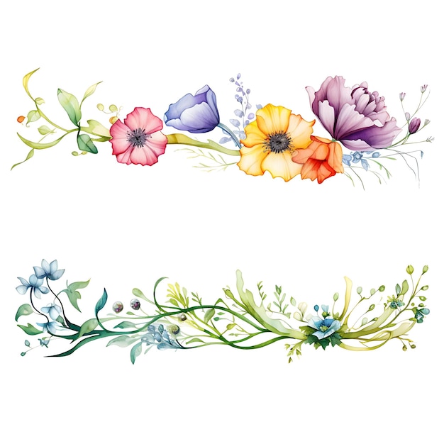 flores aquarela e flores clip art