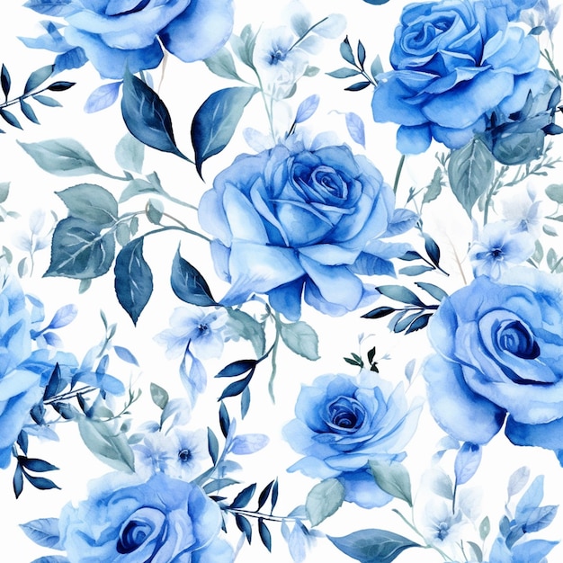 Foto flores azuis em um fundo branco