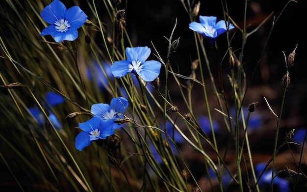 Flores Azuis na Natureza