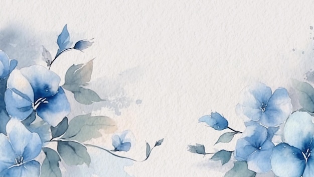 flores azules sobre un fondo blanco
