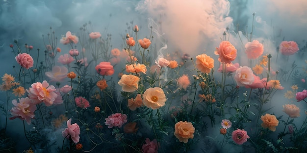 Foto las flores de betereal en un campo de ensueño