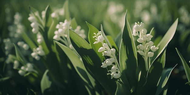 Flores blancas en un campo