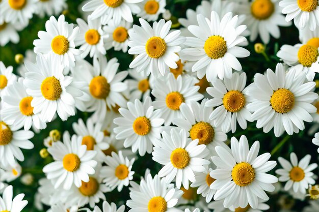 Flores blancas con centros amarillos