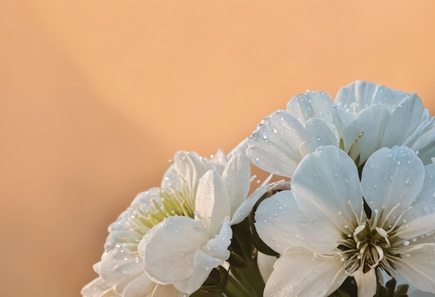 flores blancas sensuales orquídeas florísticas con gotas de rocío