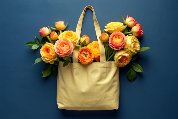 Flores en una bolsa