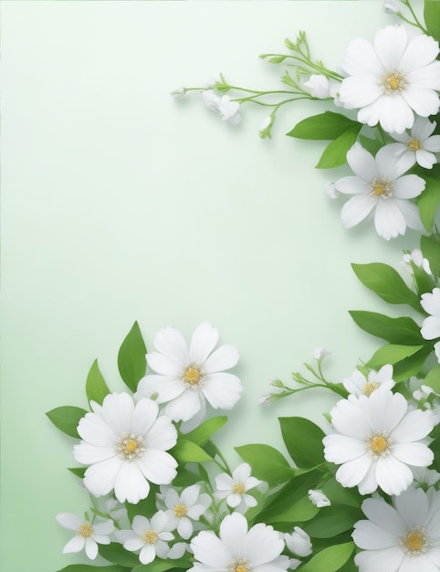 Foto flores brancas em fundo simples
