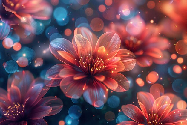 Foto las flores brillantes