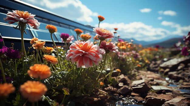 flores en un campo de flores