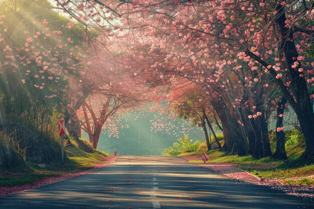 Foto las flores de cerezo en chiang mai, tailandia