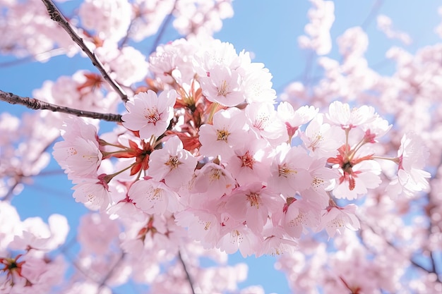 Flores de cerezo en el cielo