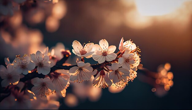 Flores de cerezo flor árbol primavera Ai generado