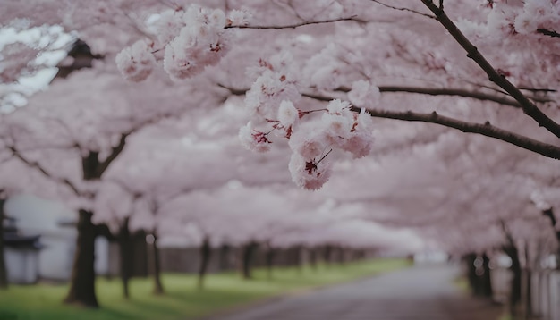 Las flores de cerezo en Hirosaki, Japón