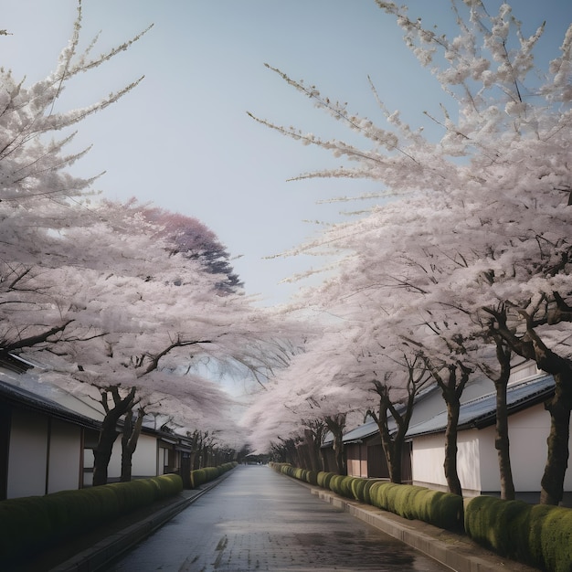 Las flores de cerezo en Hirosaki, Japón