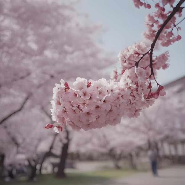 Las flores de cerezo en Hirosaki, Japón