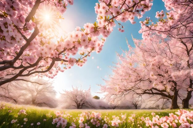 Flores de cerezo en primavera.