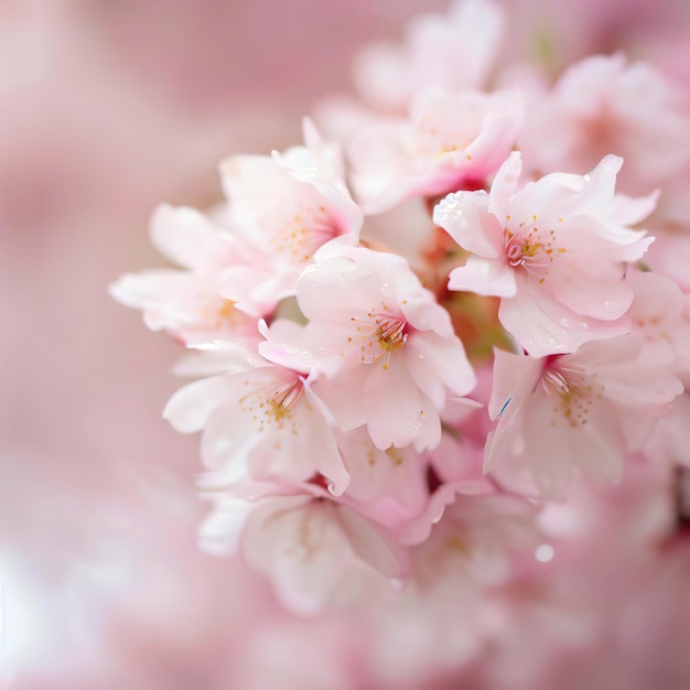 Flores de cerezo rosadas