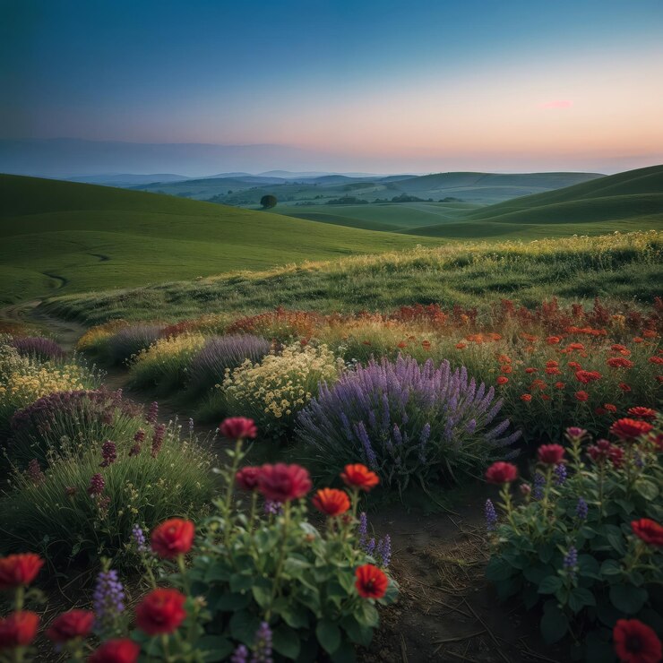 Las flores de colores en la naturaleza
