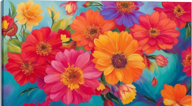 flores de colores sobre fondo colorido fondo abstracto hd ramo de flores
