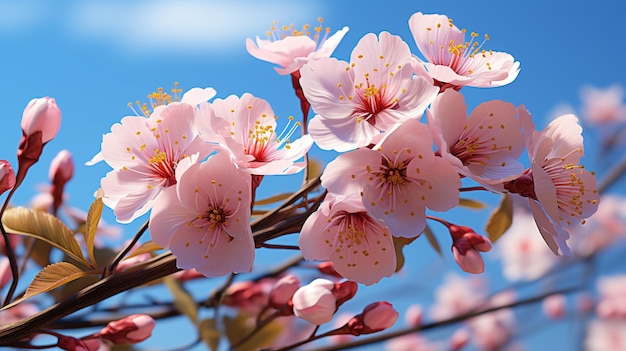 Flores cor de rosa em uma árvore