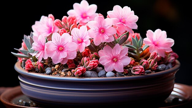 Foto las flores de crisantemo rosas de cerca