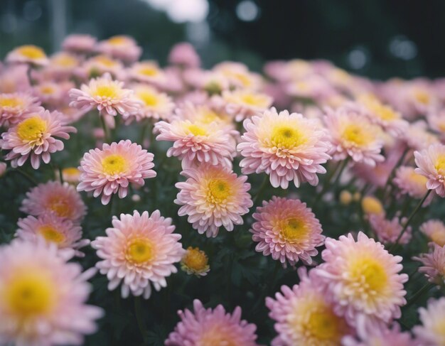 Foto las flores de un crisantemo