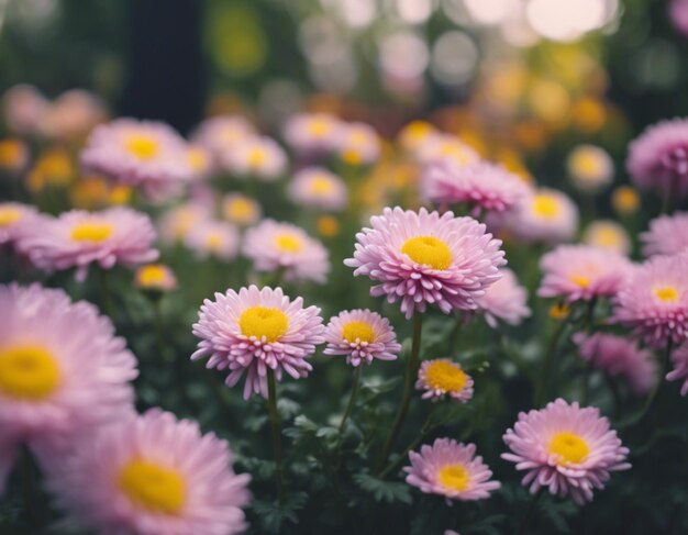 Las flores de un crisantemo