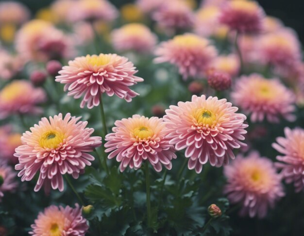 Foto las flores de un crisantemo