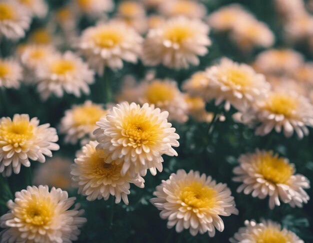 Las flores de un crisantemo