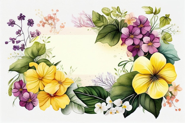 Flores da aguarela projeto free vector