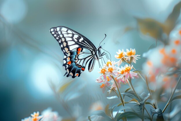 Flores de borboleta delicadas geram IA