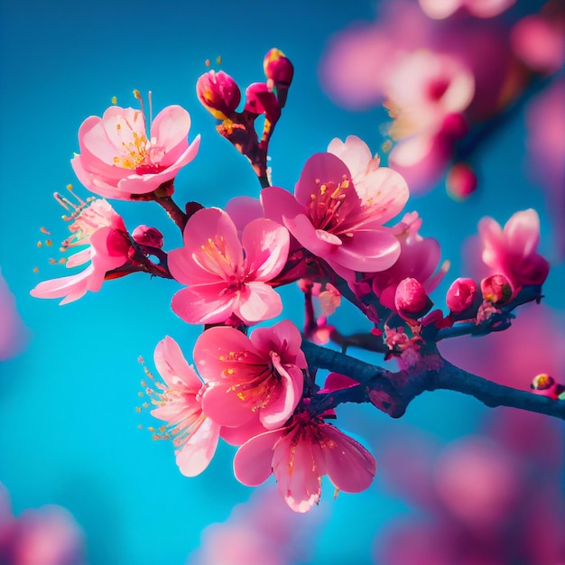 Flores de cerejeira em plena floração