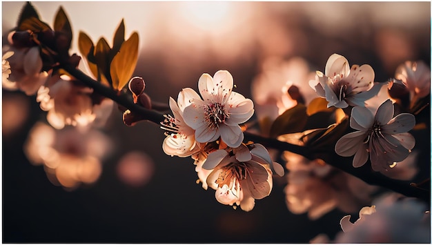 Flores de cerejeira flor árvore primavera Ai gerada
