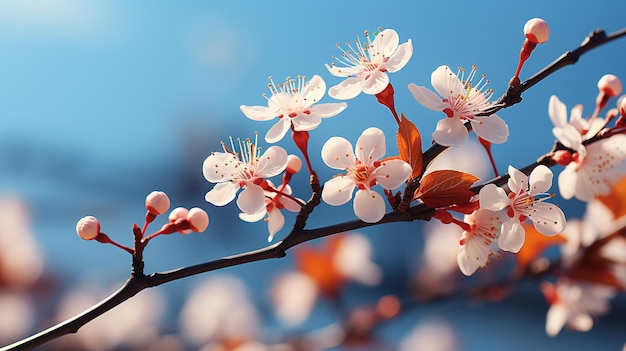 flores de cerejeira japonesa HD 8K papel de parede Banco de Imagem Fotográfica