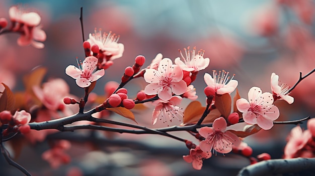 flores de cerejeira japonesa HD 8K papel de parede Banco de Imagem Fotográfica