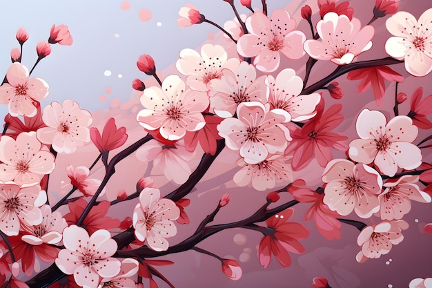 Flores de cerejeira japonesas