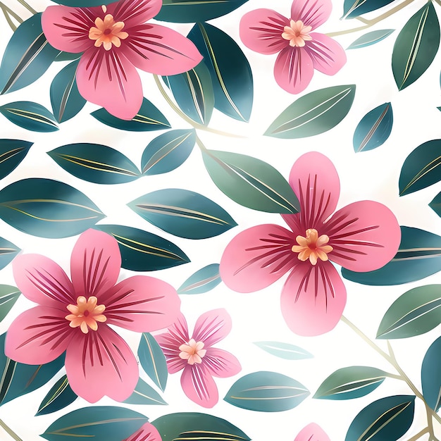 Foto flores de design de padrão de repetição sem costura floral para impressão de tecido de design têxtil ia generativa