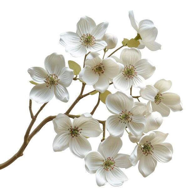 Foto flores de dogwood isoladas em fundo branco