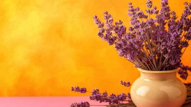 flores de lavanda com espaço de cópia em branco