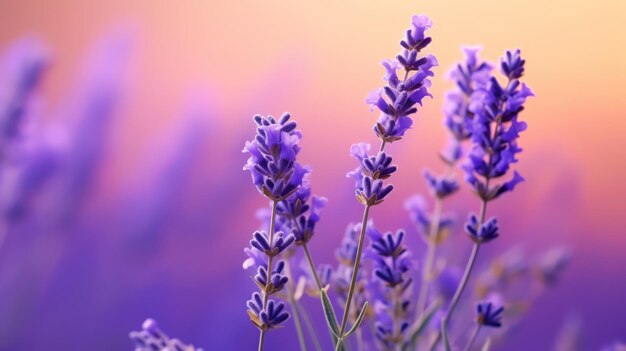 flores de lavanda com espaço de cópia em branco