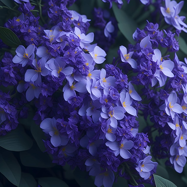 flores de lila em uma bela floresta